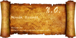 Novák Ozsvát névjegykártya