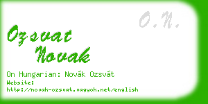 ozsvat novak business card